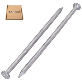 SKIR'CO (Pack of 40) Square Twisted Steel Nails 4.0 x 100mm Galvanized Steel Nails Woodworking Nails Square Twist Nails