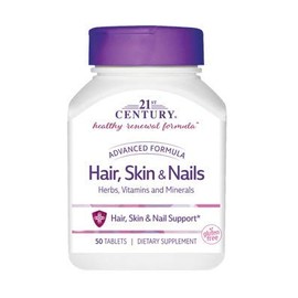 21st Century Hair, Skin & Nails - 50 Caplets, Pack of 5