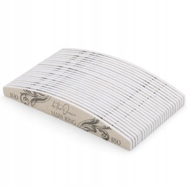 MANI KING ROYAL 25pcs Professional Nail File Half Moon Be The Queen 100/180 Heavy Duty Single Use Good Quality Nail File Abrasion Resistant Nail File Set Made in EU