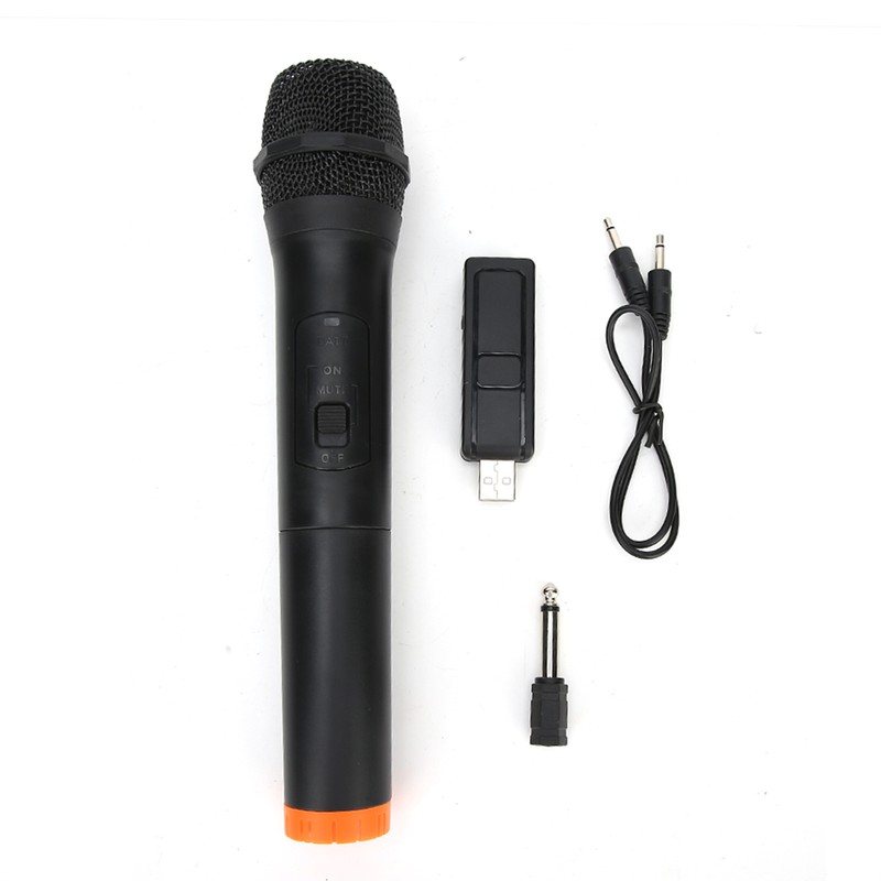 Black ABS Plastic Professional Universal Handheld VHF Wireless Microphone USB