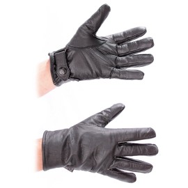 MIL-TEC BW Leather Gloves Lined, black, xl