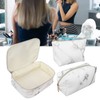 3Pcs Women Cosmetic Bag Marble Print Makeup Case Storage Handbag