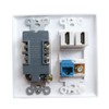 BOPLAT 20Amp Power Outlet and Ethernet Coax HDMI Wall Plate