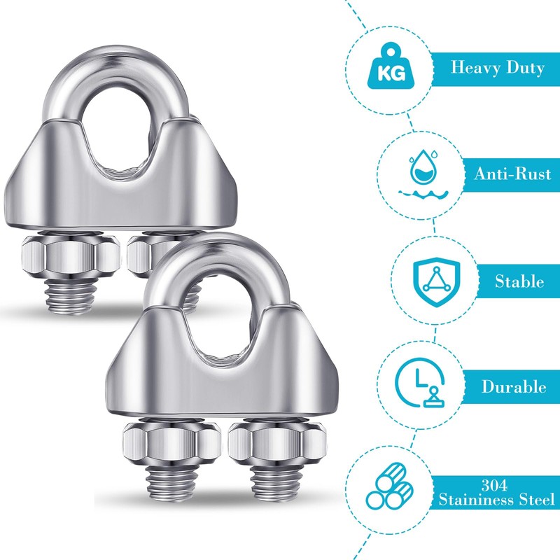 Blulu 100 Pcs 1/8 Inches M3 Stainless Steel Cable Wire