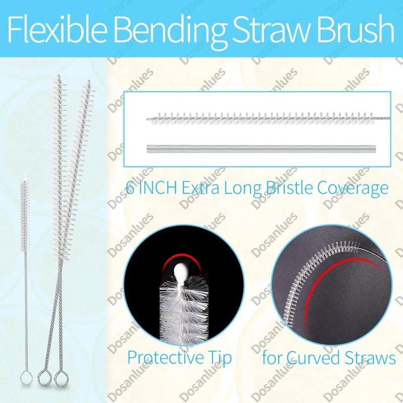 Dosanlues 8Pcs Water Bottle Cleaner Brush - Multipurpose Cup Kit