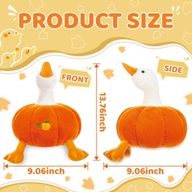 DMCZZZ Cute Stuffed Animal Plush Toy,Pumpkin Duck Plush Toy Cute Stuffed Animals Toys Gift Doll Pillow for Kids Girls Boys