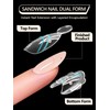 EBANKU 280PCS Sandwich Dual Nail Forms, Dual Forms for Polygel