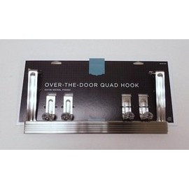 Liberty 085-03-1588 Over The Door Adjustable Hook Coat Hat Hook Rail Satin Nickel