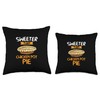 Sweeter than Chicken Pot Pie Thanksgiving Turkey Throw Pillow