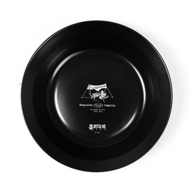 喜马拉雅 Medium Stainless Steel Plate Portable Non-stick Dinnerware for Youth, Adults, Family, Camping, Hiking, Beach, Outdoor Use 7.09 inch Black (8.27 inch black deep)