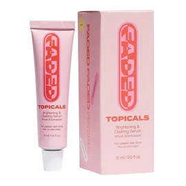 faded Topicals Mini Brightening & Clearing Serum - Tranexamic Acid and Niacinamide for Post-Blemish Marks, Scars and Spots - Pink (0.5 Fl Oz/15ml)