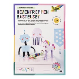 folia 21905 Witch Stairs Craft Set "Charming Friends" for Children, 10 Different Figures with Funny Witch Stairs Legs