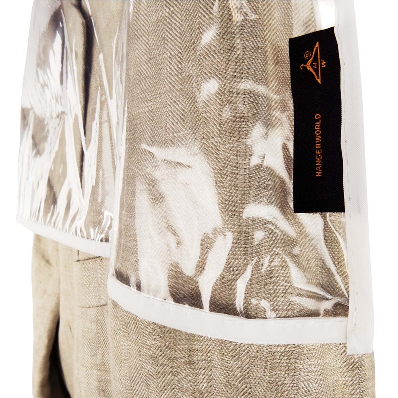 Hangerworld 15 Clear Shoulder Clothes Suit Shirt Jacket Cover Protect
