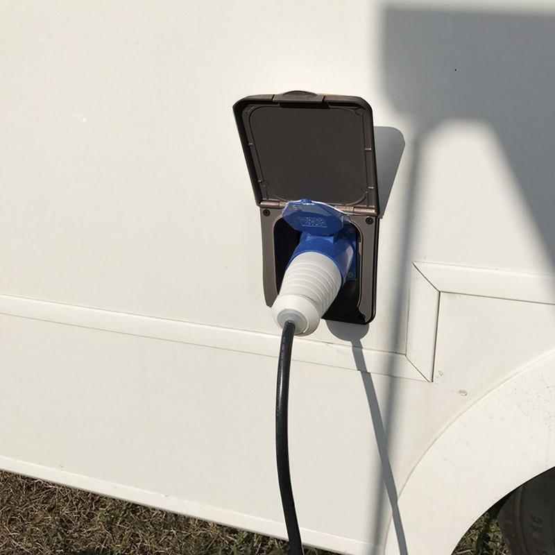 32A 220V‑250V RV External Power Outlet Box 3 Pin Plug