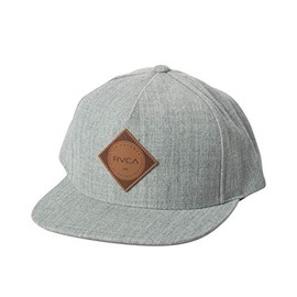 RVCA Men's Adjustable Straight Brim Snapback HAT/Heather Grey, 1SZ