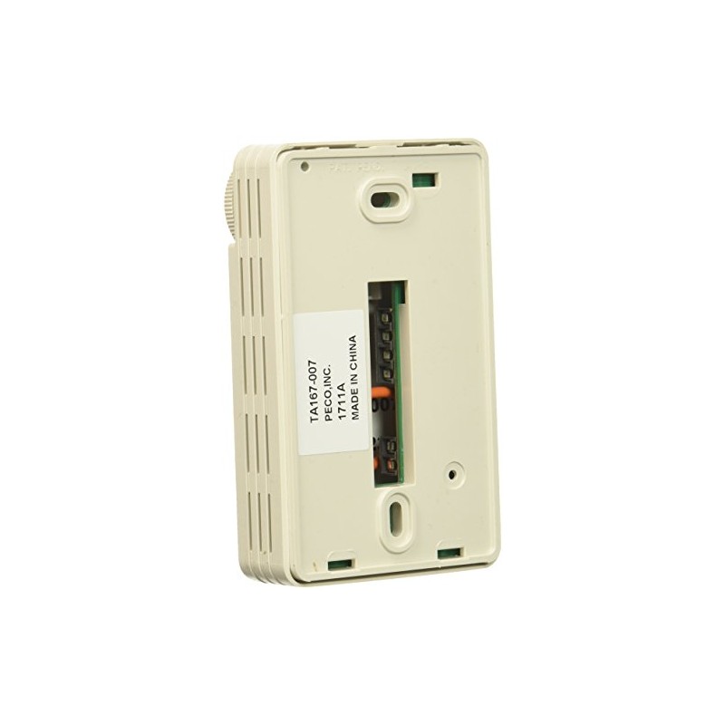 Peco TA167-007 3 Speed Non-Programmable Fan Coil Thermostat, Line Voltage,