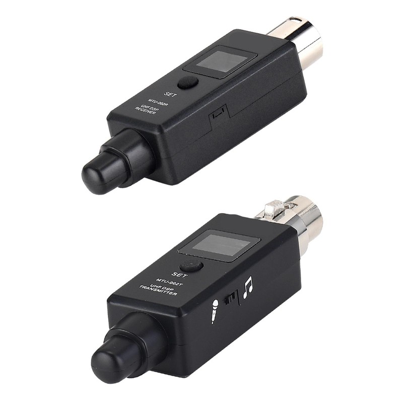 Wireless Microphone System Transmitter Receiver for Dynamic Microphone Audio Mixer