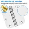 Polished Chrome Door Hinges 3.5 Inch 3 Pack Indoor 3