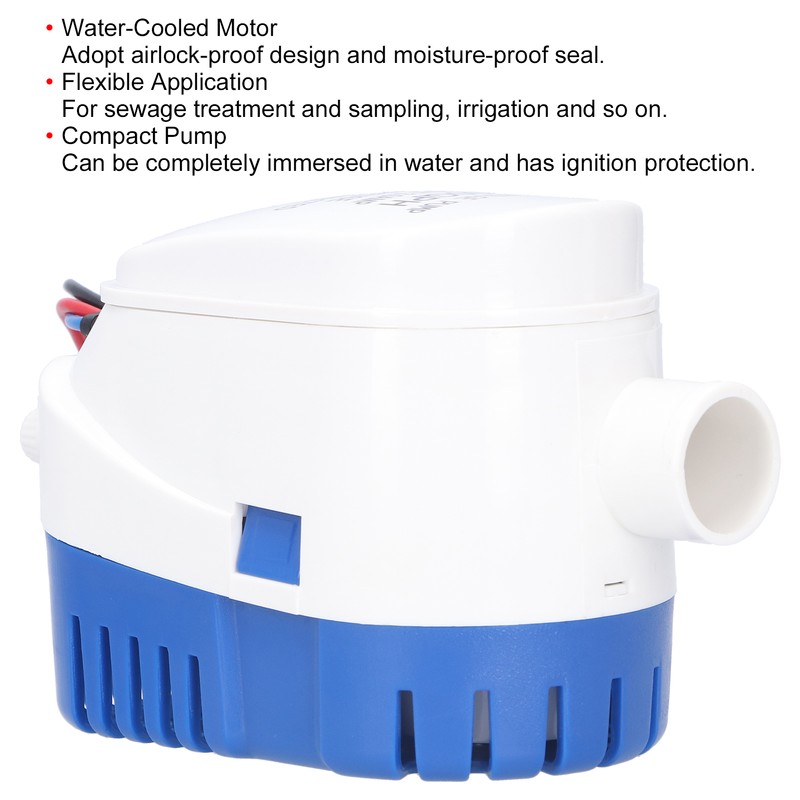 Bilge Submersible Pump Electric Automatic Water ABS Accessory for Drainage