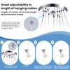 CLAIRDAI Crystal Chandeliers 3 Rings Ceiling Light Fixture LED Chandelier