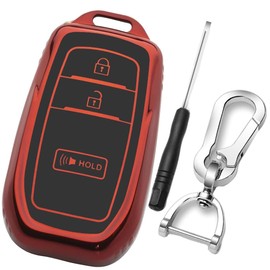 WTSHOPME Key Fob Cover Keychain Fit for Toyota 2022-2025 Prius Corolla Cross Hatchback Tundra Sequoia LE XLE Smart Key