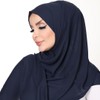 TUĞRALI TESETTÜR Premium Chiffon Hijab Scarf, Black, Modest Head Cover