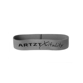 ARTZT vitality Theraband Loop Band Textile | Fitness Band Made of Soft Fabric | For Training Arms, Legs, Butt and Belly | 3 Thicknesses Available | Made in Germany Grey | Heavy, 30 cm