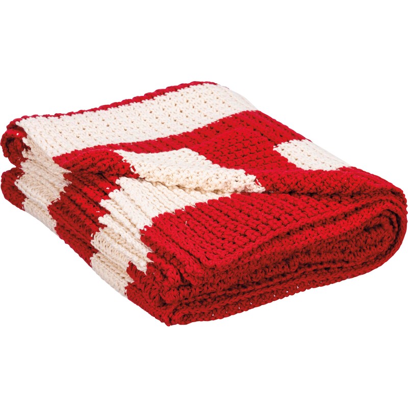 Primitives by Kathy Throw Blanket - Red & White Striped