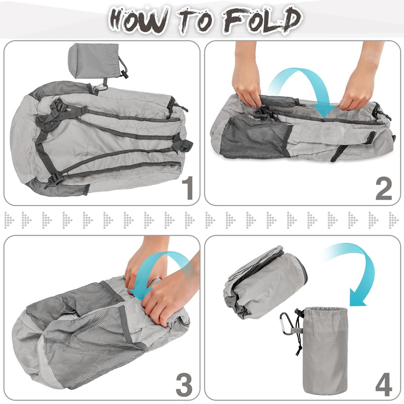 ZOMAKE Folding Backpack, 6.9 gal (20 L), Lightweight, Compact, Compact,