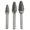 5pcs Carbide Burrs Single Cut Rotary File with 6mm/0.24in Shank
