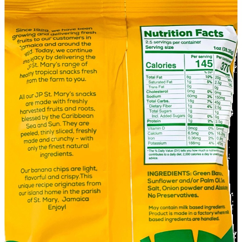 St. Mary’s Banana Chips | 2.5oz (71g) - 3 Pack