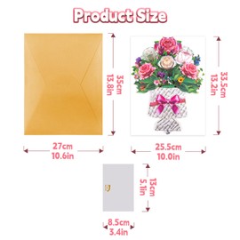 COLAYERIST Pop Up Mothers Day Cards for Mom, Paper Flower Pop Up, Pop Up Birthday Cards for Women with Note Card and Envelope, Gifts for Women-Rose