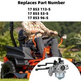 CH440 Carburetor Tune Up Kit Fits for Kohler Command Pro 420CC 14HP Gas Lawn Mower Engine Parts Carb Replace 17 853 53-S 17 853 96-S 17 853 113-S with Air Filter