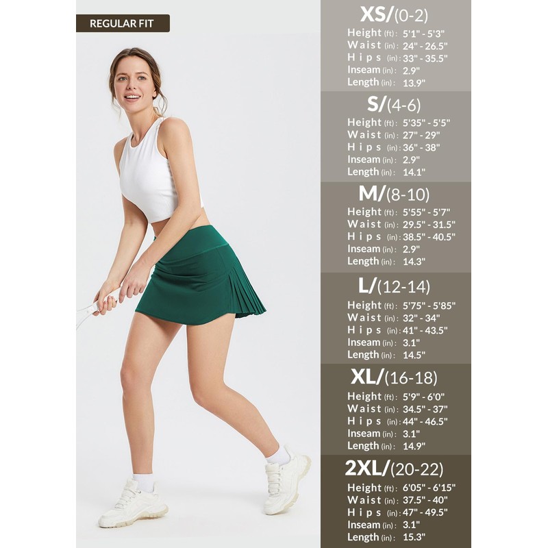 Baleaf - Falda de tenis plisada para mujer, pantalones cortos