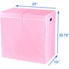 SimpleHouseware Double Laundry Hamper with Lid and Removable Laundry Bags,