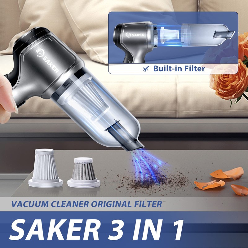 Saker 3 in 1 vacuum cleaner original filter, 3 HEPA