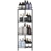HuggieGems 4 Tier Floor Standing Corner Shower Caddy Organizer Shelf