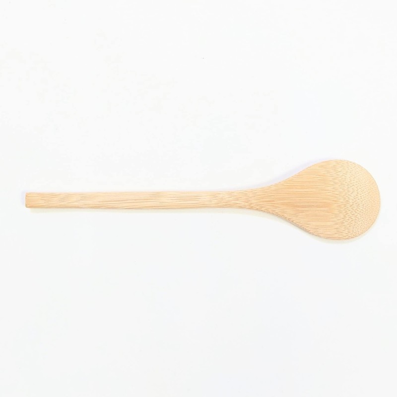 Kikusui Round Spoon, Unpainted, Made in Japan, Bamboo