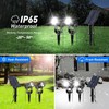 T-SUN Solar Spotlights, 2-in-1 Solar Landscape Spotlights with 9.8ft Cable,