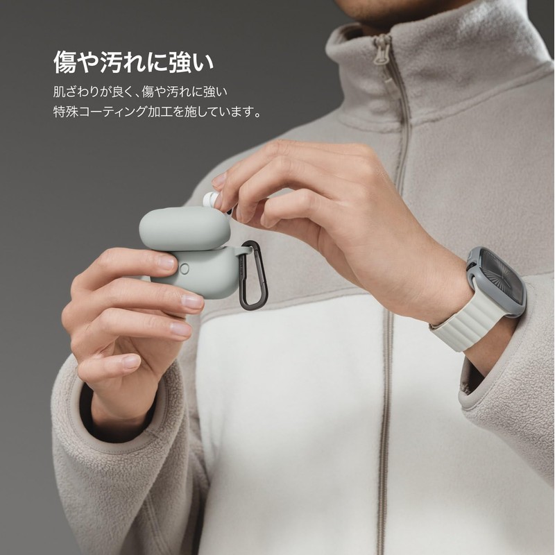 MagEasy AirPods 4 Compatible Case, Shockproof, Drop Prevention, Carabiner Included,