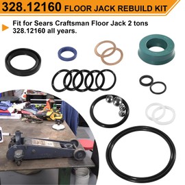 328.12160 Sears Floor Jack Rebuild Kit Replace for Sears Craftsman Floor Jack 2 Tons Seals Kit (21PCS)