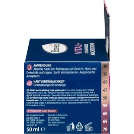 Balea Vital+ Intensive Night Cream for Very Mature Skin (55+ to 70+) with Calcium & Royal Jelly - Not Tested on Animals - 50ml by dm balea