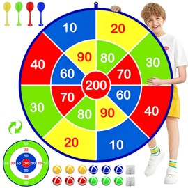 26 Inches Large Dart Board for Kids, Indoor Sport Outdoor Family Fun Party Favor Board Game Toys Birthday Gifts for 3 4 5 6 7 8 9 10 11 12 Year Old boy Kids and Girls