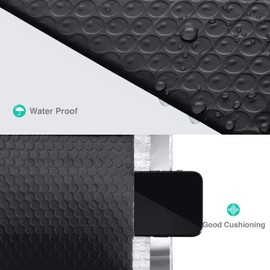 GSSUSA Bubble Mailers 6x10" Black Bubble Mailer 50 Pack Padded Envelopes Small Packaging Mailing Envelope Bags Shipping Bag Bulk Pack Self Seal Package Mail Packing Business Supplies, Black 50-Pack