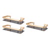 Shower Storage Rack 3 Layers Punch Free Rectangle Aluminum Shower
