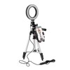 COLLBATH Dimmable Selfie Ring Light with Tripod Stand Flexible Phone