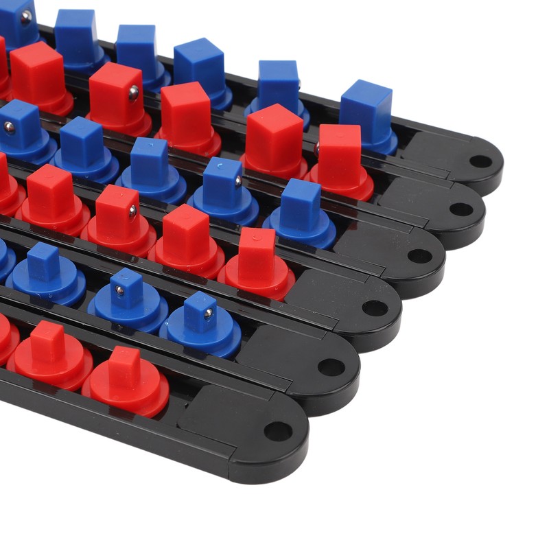 6pcs Socket Organizer 360° Swivel Removable End Cap 1/4 Inch