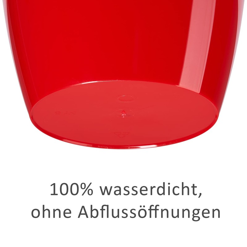 Tymar Pack of 2 Round Shape Planter (Red, Diameter 18