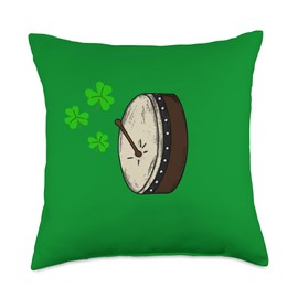 Bodhran St Patrick's Day Drummer Irish Musician Throw Pillow