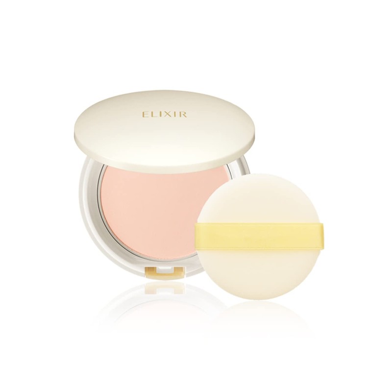 ELIXIR エリクシール プレストパウダー ベージュ 9.5g フェイスパウダー UVカット 日焼け止め SPF12 PA+